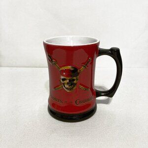 Disney Pirates of the Caribbean Large 3D Coffee Mug 16 oz Skull Crossbones Red